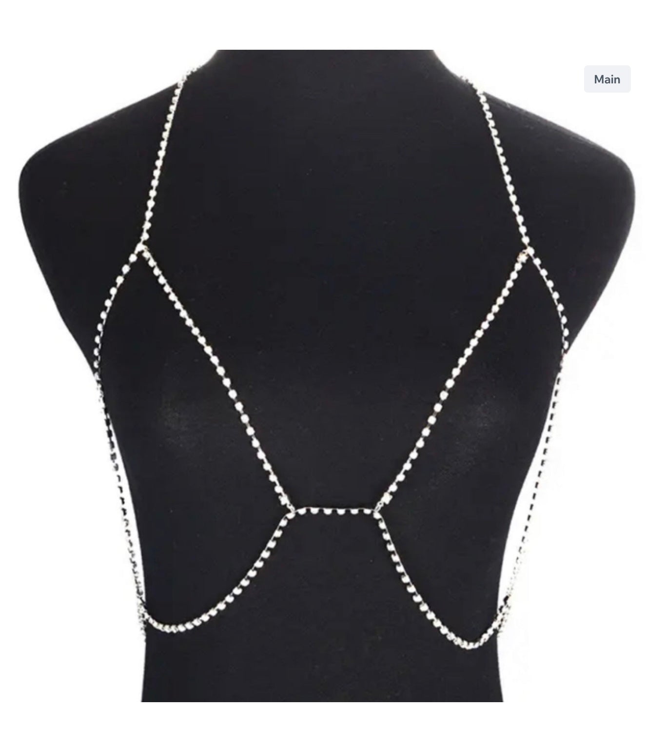 Rhinestones bra harness