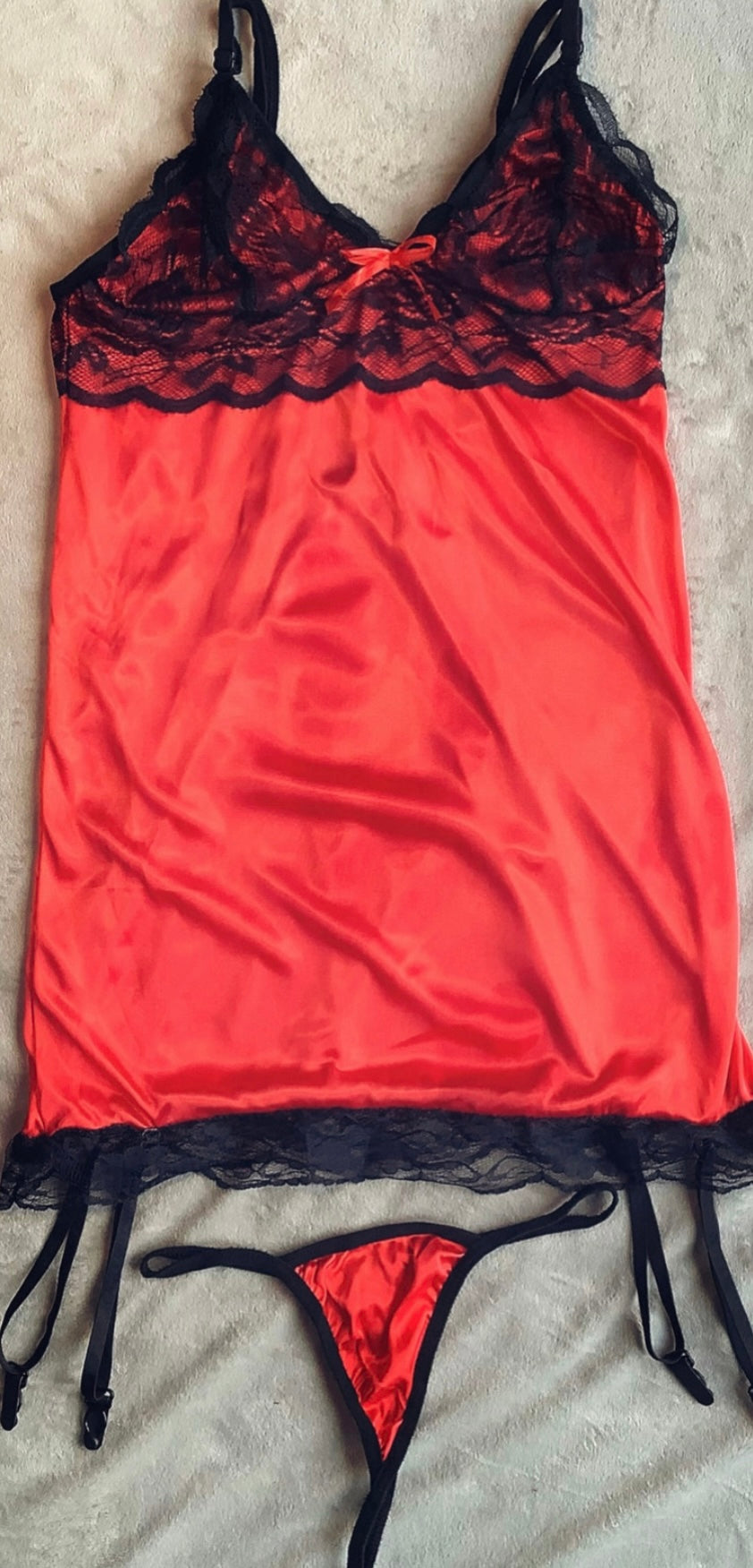 Night gown w/garter “Ardor”+Stockings