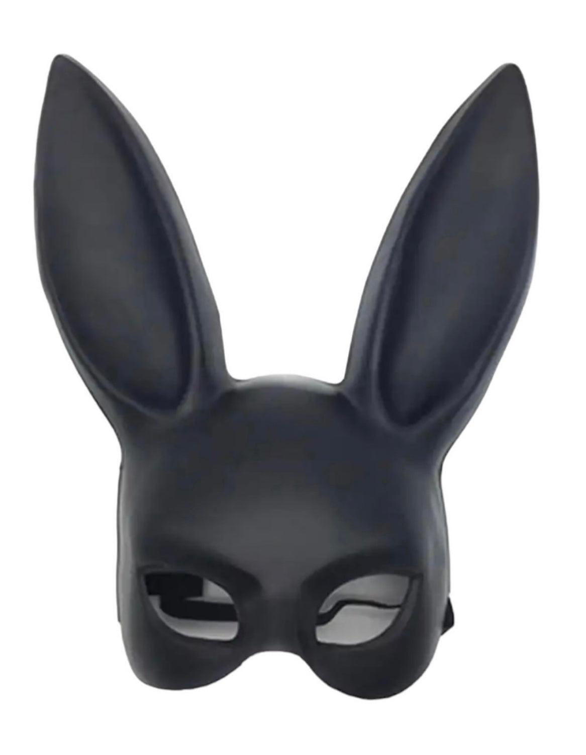 Matte black bunny mask